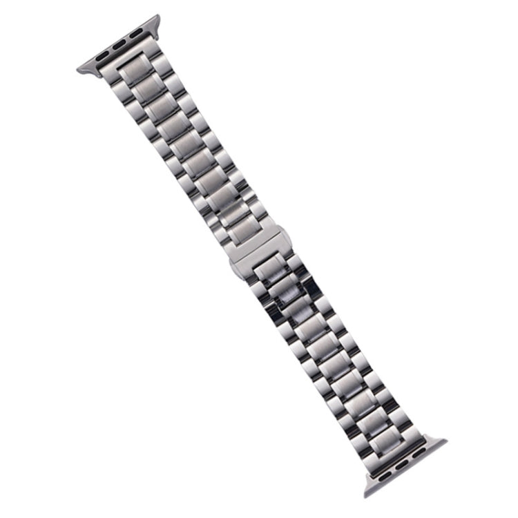 For Apple Watch 38mm Five-Beads Stainless Steel Watch Band(Silver) by bashfashion