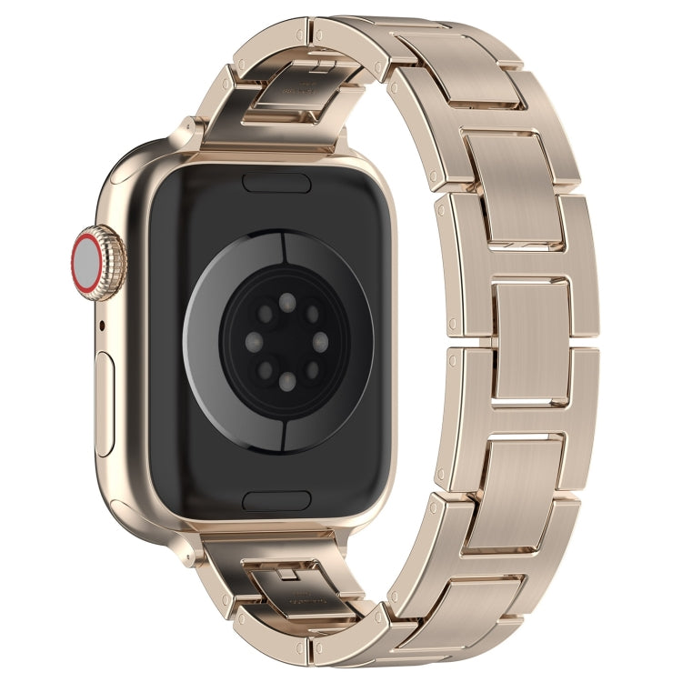 For Apple Watch Ultra 2 49mm H Slim Stainless Steel Watch Band(Starlight) by bashfashion