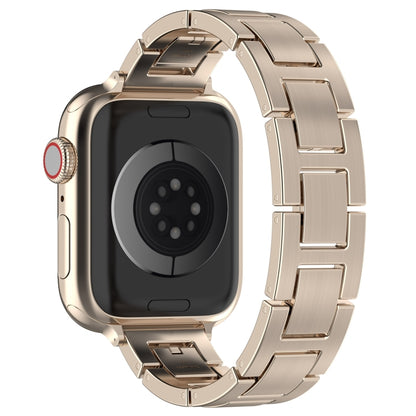 For Apple Watch Ultra 2 49mm H Slim Stainless Steel Watch Band(Starlight) by bashfashion