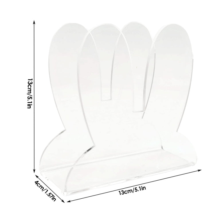 Acrylic Easter Bunny Ears Shape Napkin Storage Rack by bashfashion