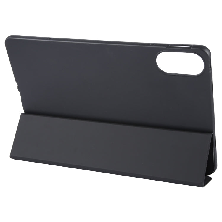 For Xiaomi Redmi Pad Pro 12.1 Tri-fold Silicone Leather Tablet Case(Black) by bashfashion