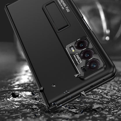 For Honor Magic V2 GKK Integrated Privacy Magnetic Folding Hinge All-inclusive Phone Case(Purple) by GKK