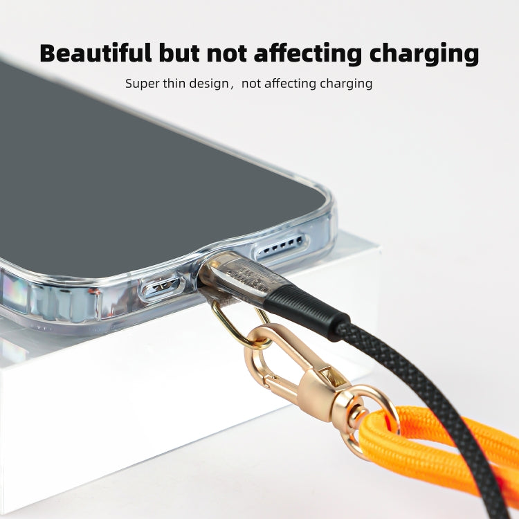mutural Universal Mobile Phone Solid Color Lanyard(Orange) by Mutural
