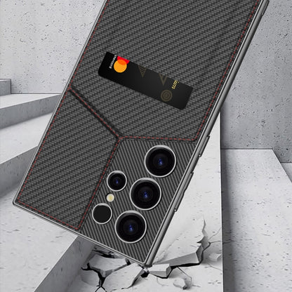 For Samsung Galaxy S23 Ultra 5G GKK Rotor Bracket Recessed Card Bag Full Coverage Phone Case(Black) by GKK