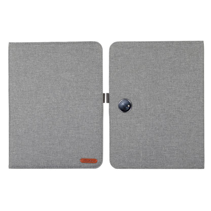 For OPPO Pad Neo 11.4 Fabric Texture Horizontal Flip Leather Tablet Case(Grey) by bashfashion