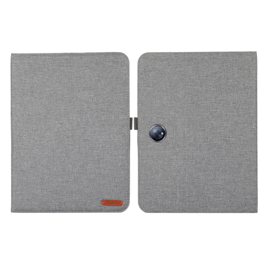 For OPPO Pad Neo 11.4 Fabric Texture Horizontal Flip Leather Tablet Case(Grey) by bashfashion