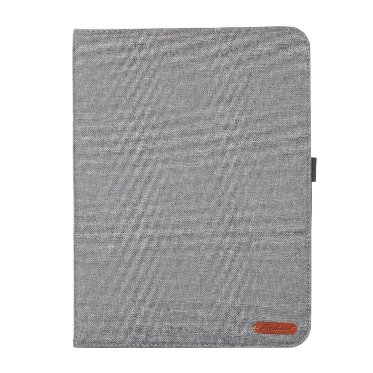 For OPPO Pad Neo 11.4 Fabric Texture Horizontal Flip Leather Tablet Case(Grey) by bashfashion