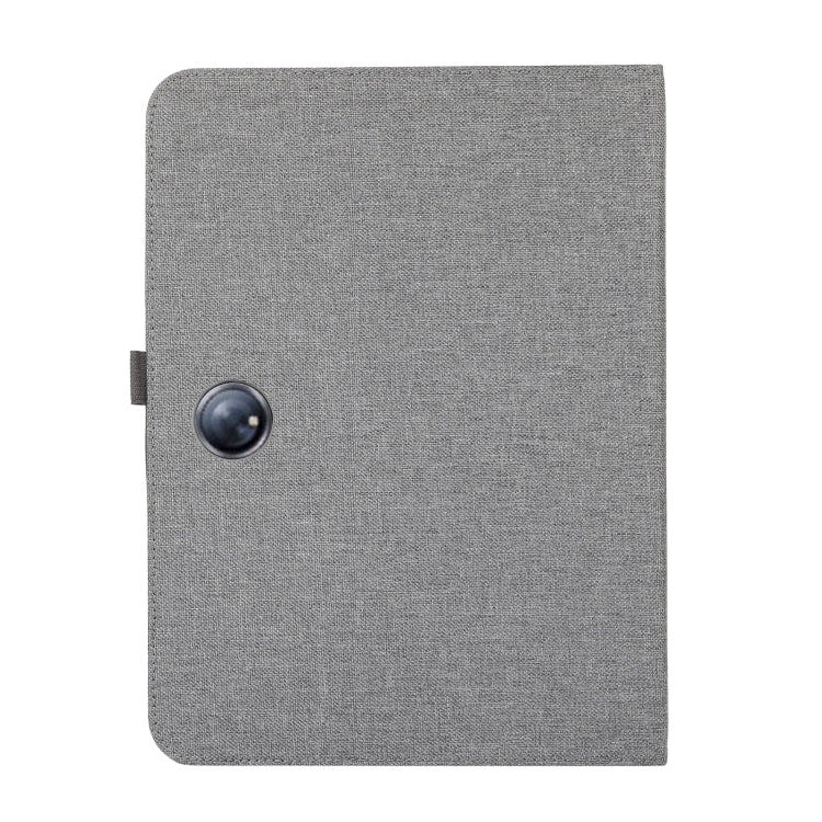 For OPPO Pad Neo 11.4 Fabric Texture Horizontal Flip Leather Tablet Case(Grey) by bashfashion