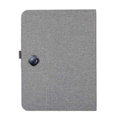 For OPPO Pad Neo 11.4 Fabric Texture Horizontal Flip Leather Tablet Case(Grey) by bashfashion
