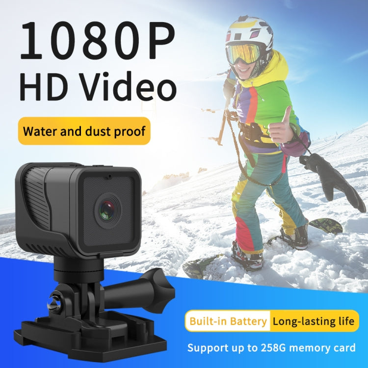 Z03 Mini DV 1080P Waterproof Action Camera with Ring Bracket Supports Infrared Night Vision(Black) by bashfashion