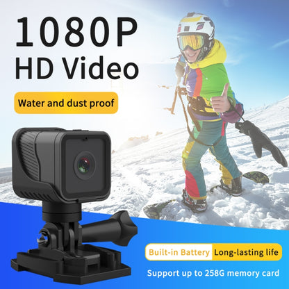 Z03 Mini DV 1080P Waterproof Action Camera with Ring Bracket Supports Infrared Night Vision(Black) by bashfashion