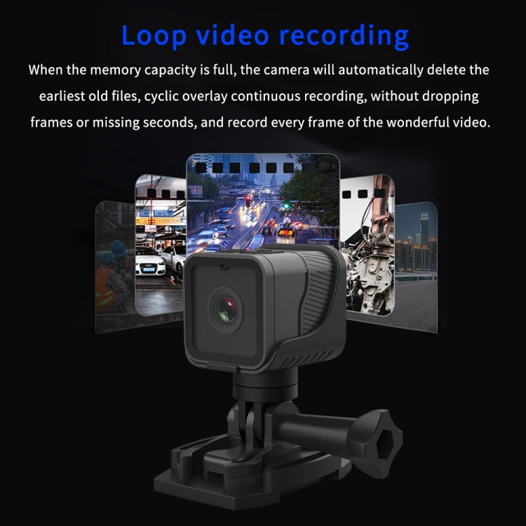 Z03 Mini DV 1080P Waterproof Action Camera with Ring Bracket Supports Infrared Night Vision(Black) by bashfashion
