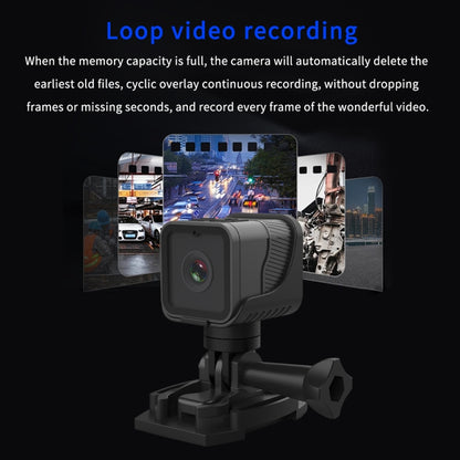 Z03 Mini DV 1080P Waterproof Action Camera with Ring Bracket Supports Infrared Night Vision(Black) by bashfashion