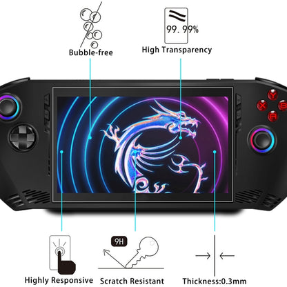 For MSI Claw 7 inch Game Console 9H 0.3mm Explosion-proof Tempered Glass Film by bashfashion