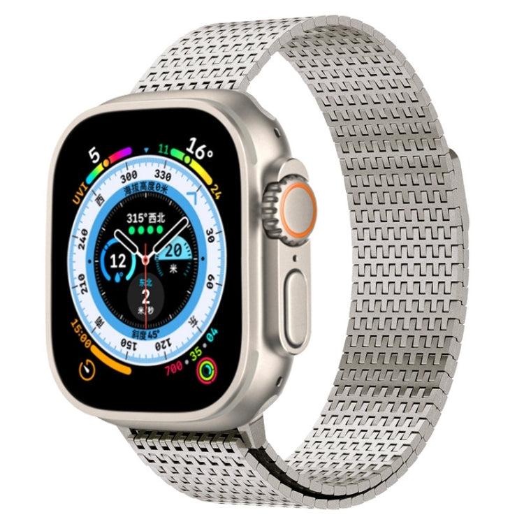 For Apple Watch Series 8 41mm Milanese Loop Magnetic Clasp Stainless Steel Watch Band(Titanium Gold) by bashfashion