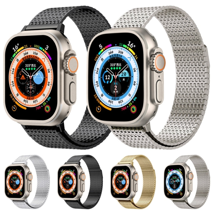 For Apple Watch Ultra 2 49mm Milanese Loop Magnetic Clasp Stainless Steel Watch Band(Silver) by bashfashion
