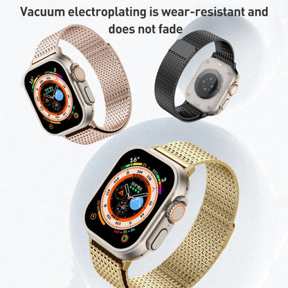 For Apple Watch Series 8 41mm Milanese Loop Magnetic Clasp Stainless Steel Watch Band(Black) by bashfashion