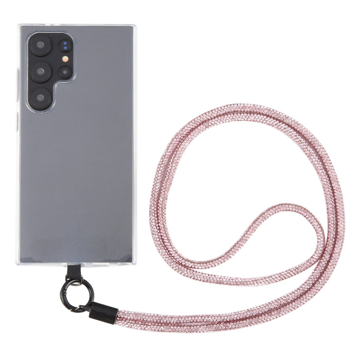 Sparkling Diamond Round Anti-lost Rope Long Lanyard(Rose Gold) by bashfashion