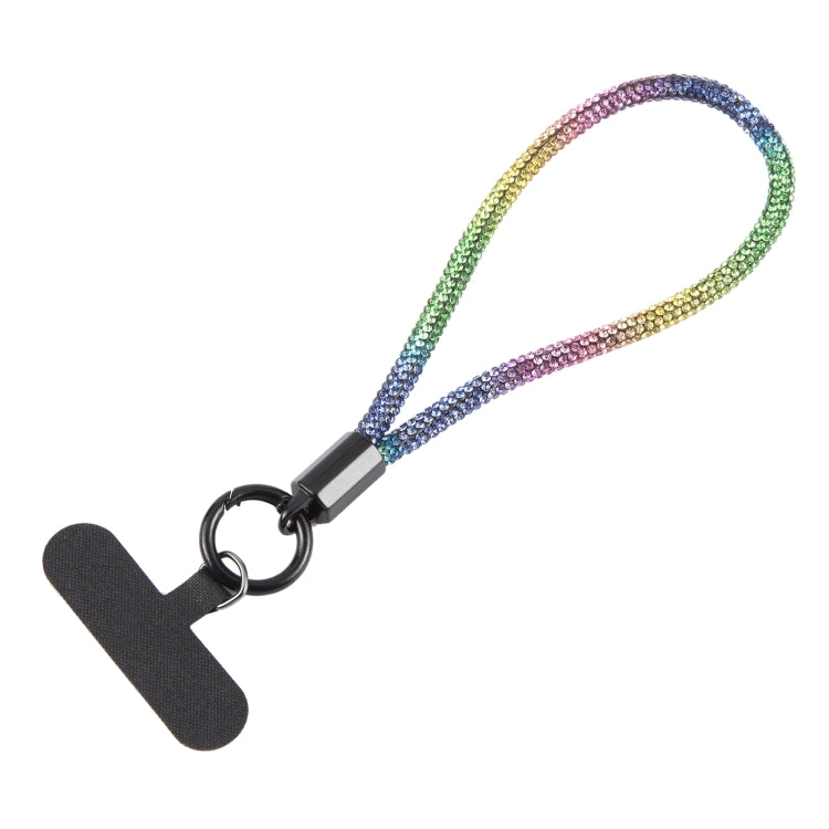 Sparkling Diamond Round Anti-lost Rope Short Lanyard(Colorful) by bashfashion