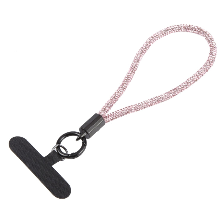 Sparkling Diamond Round Anti-lost Rope Short Lanyard(Rose Gold) by bashfashion