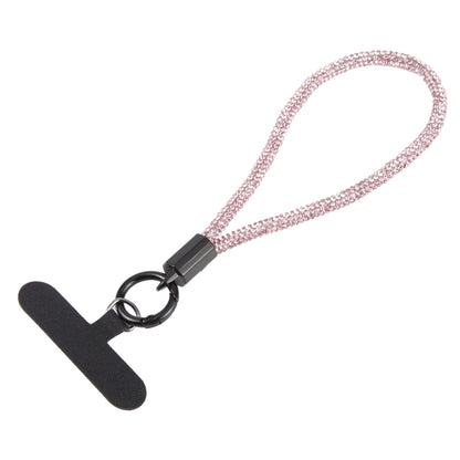 Sparkling Diamond Round Anti-lost Rope Short Lanyard(Rose Gold) by bashfashion