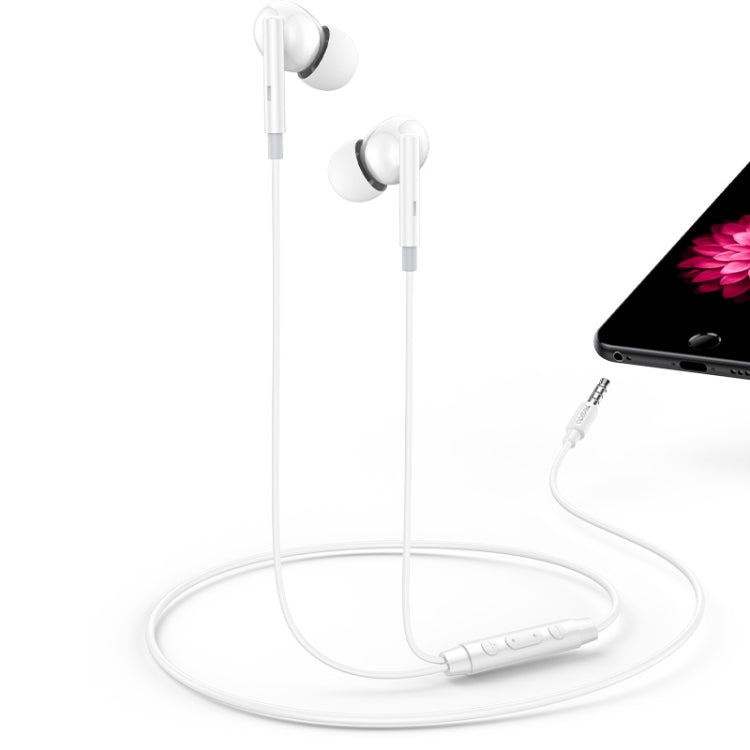 Yesido YH46 Digital Chip 3.5mm Wired Earphone with Microphone(White) by Yesido