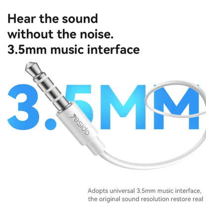 Yesido YH46 Digital Chip 3.5mm Wired Earphone with Microphone(White) by Yesido