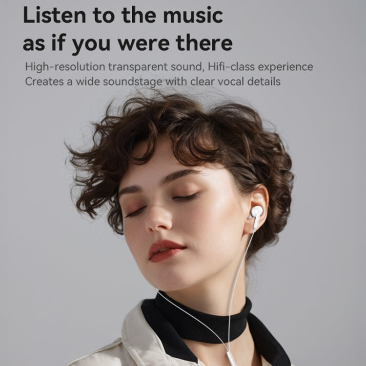 Yesido YH46 Digital Chip 3.5mm Wired Earphone with Microphone(White) by Yesido