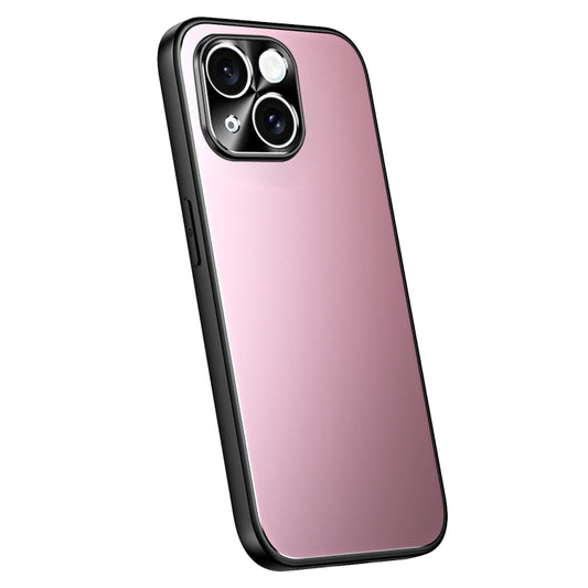 For iPhone 15 R-JUST RJ-61 Electroplating Frosted TPU + PC Phone Case(Pink) by R-JUST