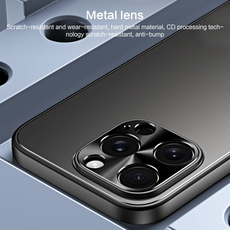 For iPhone 15 Pro R-JUST RJ-61 Electroplating Frosted TPU + PC Phone Case with Holder(Pink) by R-JUST