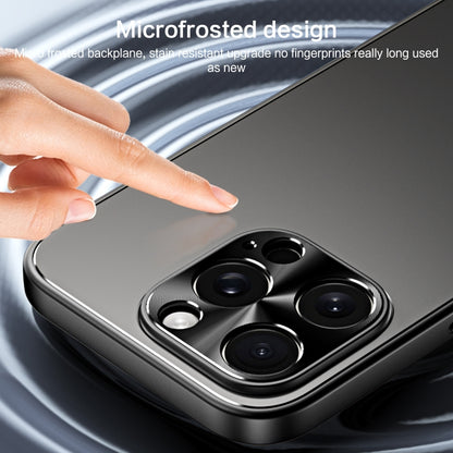 For iPhone 15 Plus R-JUST RJ-61 Electroplating Frosted TPU + PC Phone Case with Holder(Grey) by R-JUST