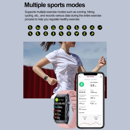 TK79 1.47 inch IP68 Waterproof Smart Watch, Support ECG / Blood Glucose / Blood Oxygen Monitoring / Uric Acid(Blue) by bashfashion