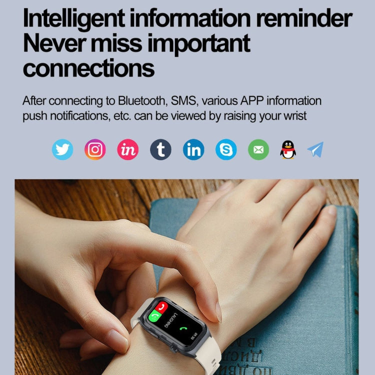 TK79 1.47 inch IP68 Waterproof Smart Watch, Support ECG / Blood Glucose / Blood Oxygen Monitoring / Uric Acid(Blue) by bashfashion