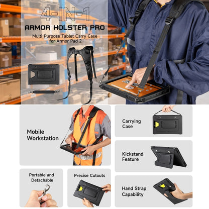For Ulefone Armor Pad 2 Ulefone 4 in 1 Multi-purpose Tablet Carry Case(Black) by Ulefone