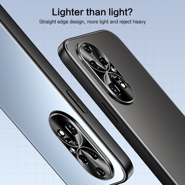 For Huawei P50 R-JUST RJ-61 Electroplating Frosted TPU + PC Phone Case(Grey) by R-JUST