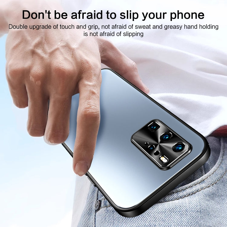 For Huawei P40 R-JUST RJ-61 Electroplating Frosted TPU + PC Phone Case(Grey) by R-JUST