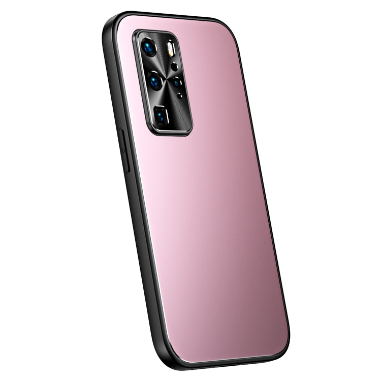 For Huawei P40 R-JUST RJ-61 Electroplating Frosted TPU + PC Phone Case(Pink) by R-JUST