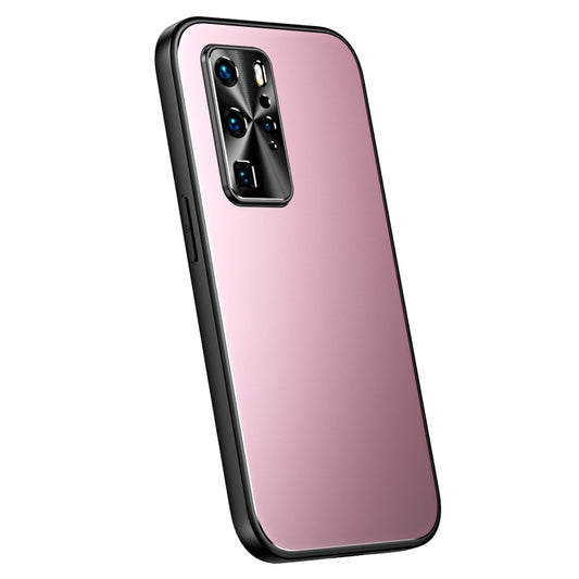 For Huawei P40 R-JUST RJ-61 Electroplating Frosted TPU + PC Phone Case(Pink) by R-JUST