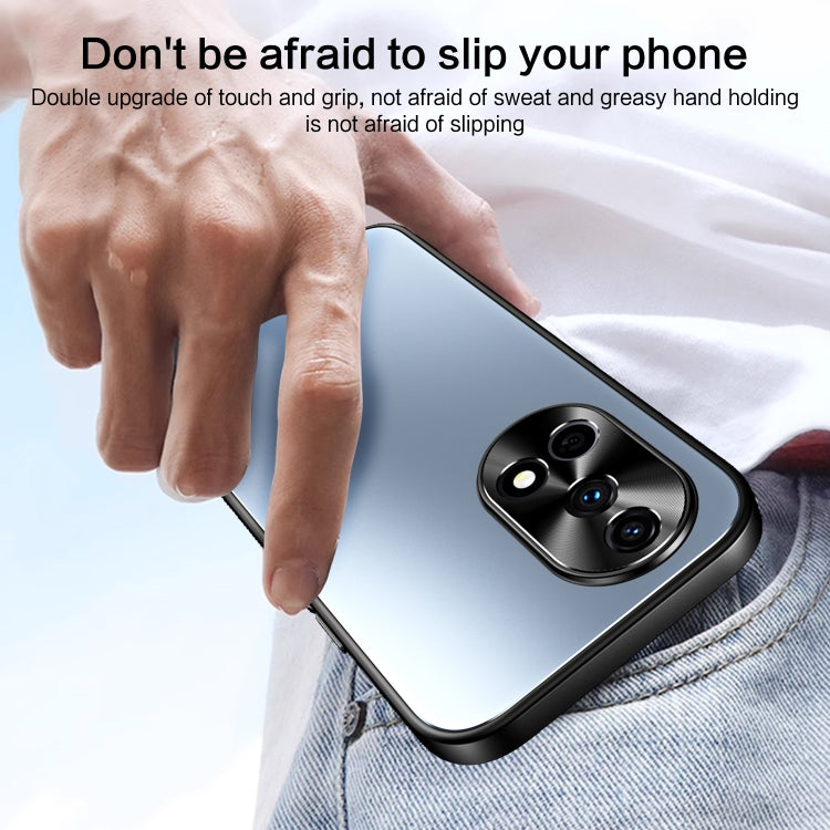 For Huawei nova 12 Pro R-JUST RJ-61 Electroplating Frosted TPU + PC Phone Case with Holder(Grey) by R-JUST