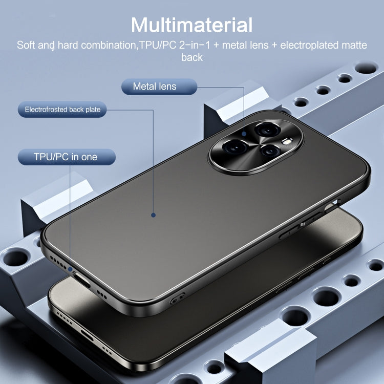 For Honor 100 Pro R-JUST RJ-61 Electroplating Frosted TPU + PC Phone Case(Silver) by R-JUST