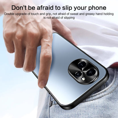 For Honor 100 Pro R-JUST RJ-61 Electroplating Frosted TPU + PC Phone Case(Silver) by R-JUST