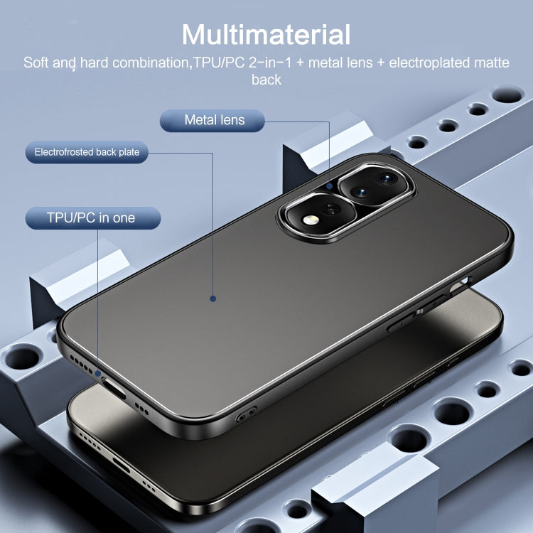 For Honor 80 Pro R-JUST RJ-61 Electroplating Frosted TPU + PC Phone Case(Blue) by R-JUST