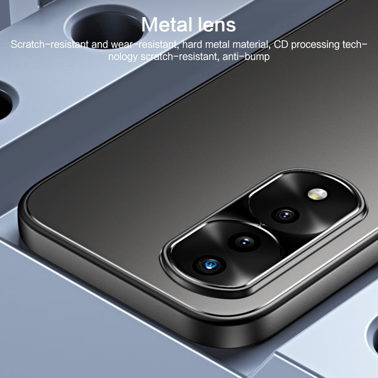 For Honor 70 Pro R-JUST RJ-61 Electroplating Frosted TPU + PC Phone Case(Blue) by R-JUST