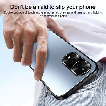 For Honor 70 Pro R-JUST RJ-61 Electroplating Frosted TPU + PC Phone Case(Blue) by R-JUST