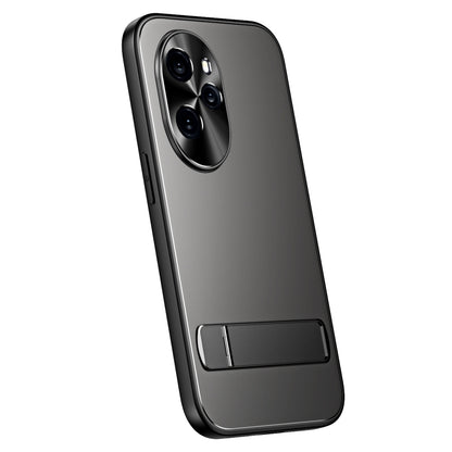 For Honor 100 Pro R-JUST RJ-61 Electroplating Frosted TPU + PC Phone Case with Holder(Grey) by R-JUST