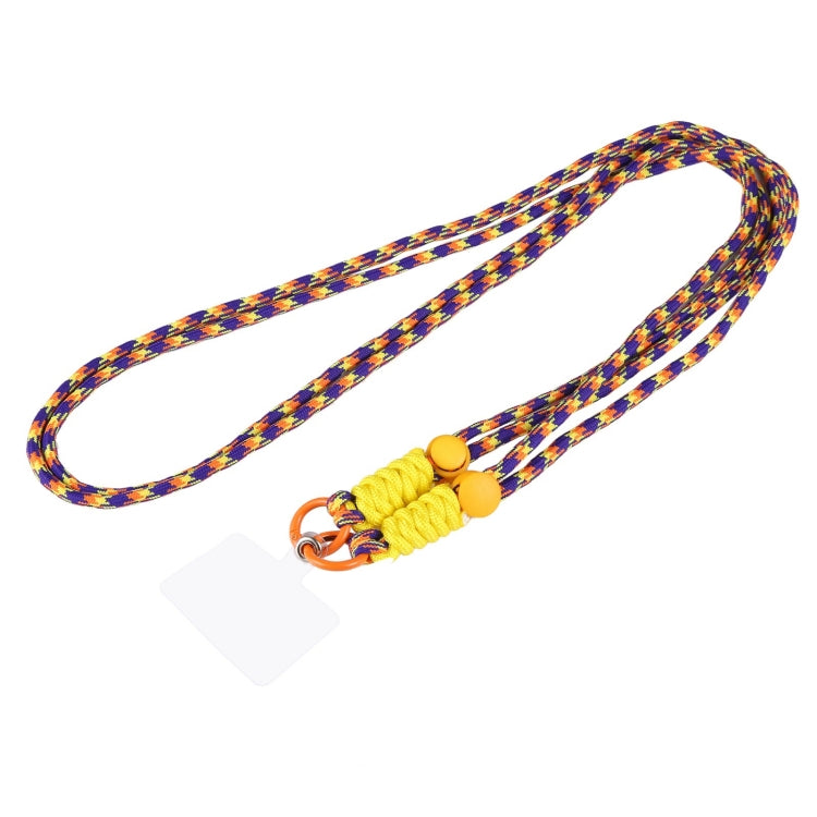 Double Buckle Twist Rope Slim Long Lanyard(Orange Yellow Purple) by bashfashion
