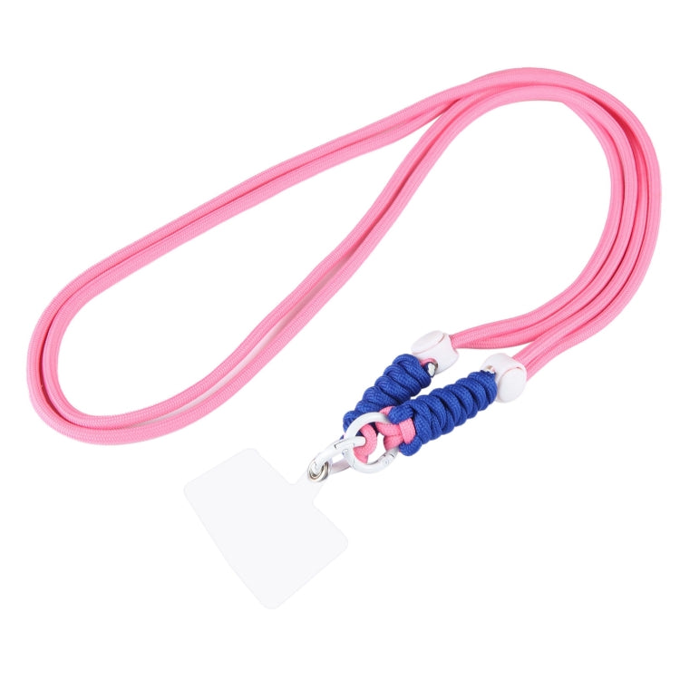 Double Buckle Twist Rope Slim Long Lanyard(Rose Red) by bashfashion