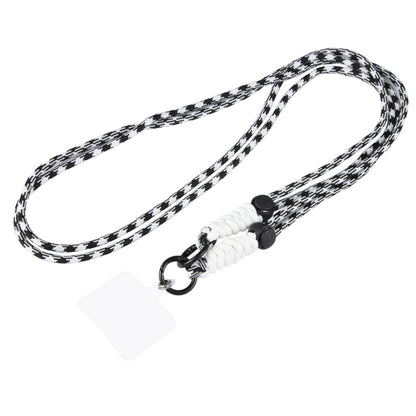 Double Buckle Twist Rope Slim Long Lanyard(White Black) by bashfashion
