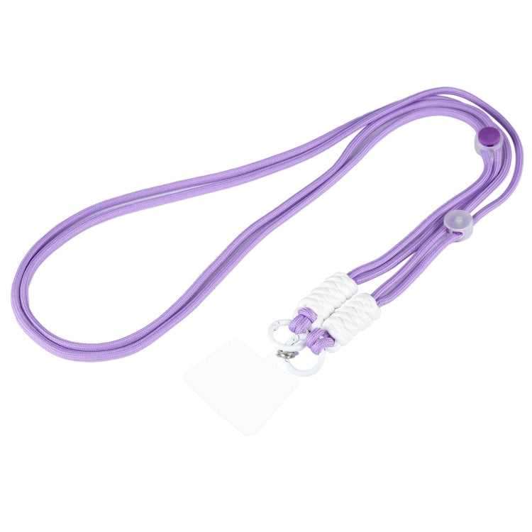 Double Buckle Twist Rope Slim Long Lanyard(Light Purple) by bashfashion