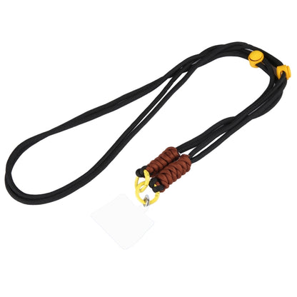 Double Buckle Twist Rope Slim Long Lanyard(Black) by bashfashion